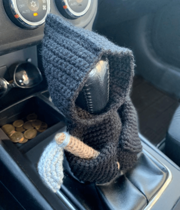 Crochet Reaper Gear shift Hoodie Perfect gift for Halloween🎃
