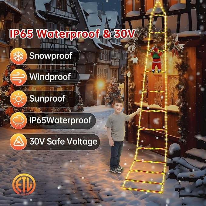 🎄2025 Christmas Sales🎅2025 Christmas Santa Climbing Stairs Light
