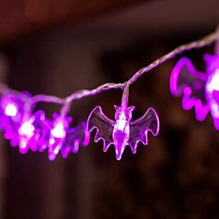 š2025 Halloween Hot Saleā”Halloween LED Light String - 10ft Battery-Powered Fairy Lights with Ghosts, Pumpkins, Spiders & Skulls for Indoor/Outdoor Decor