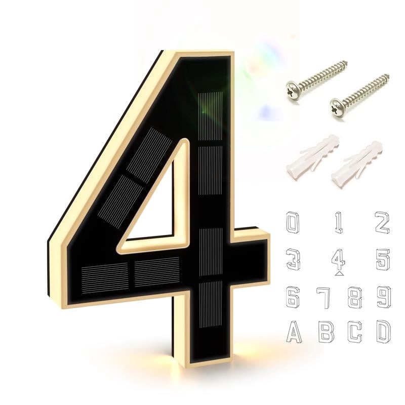 🔥LAST DAY 49% OFF🔥Solar Lighted House Numbers