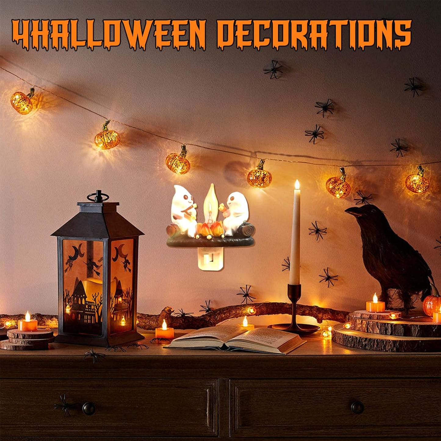 Ghost Campfire Flickering Nightlight Halloween Gifts