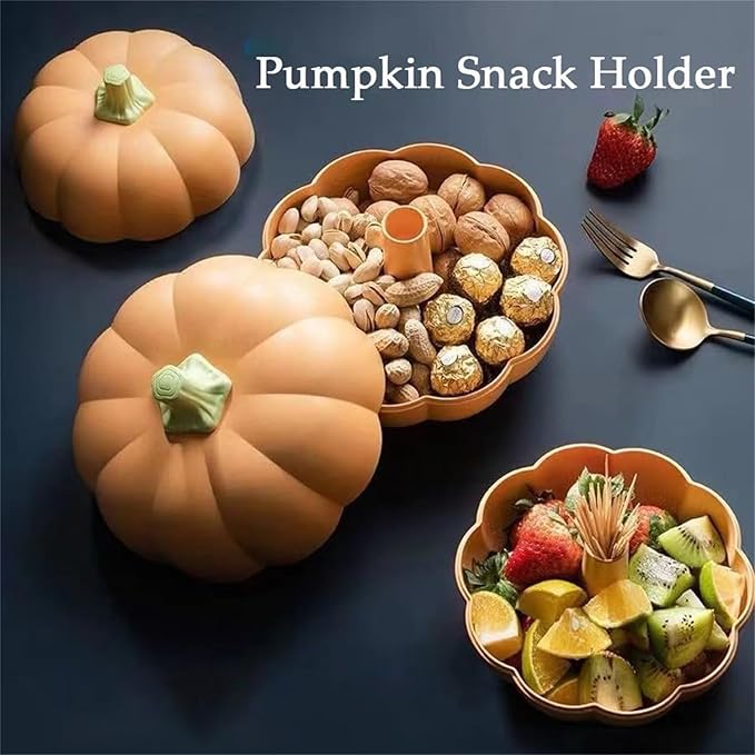 🔥🎃2025 Halloween Sale-Pumpkin Snack Holder, Pumpkin Fruit Plate Creative Candy Box