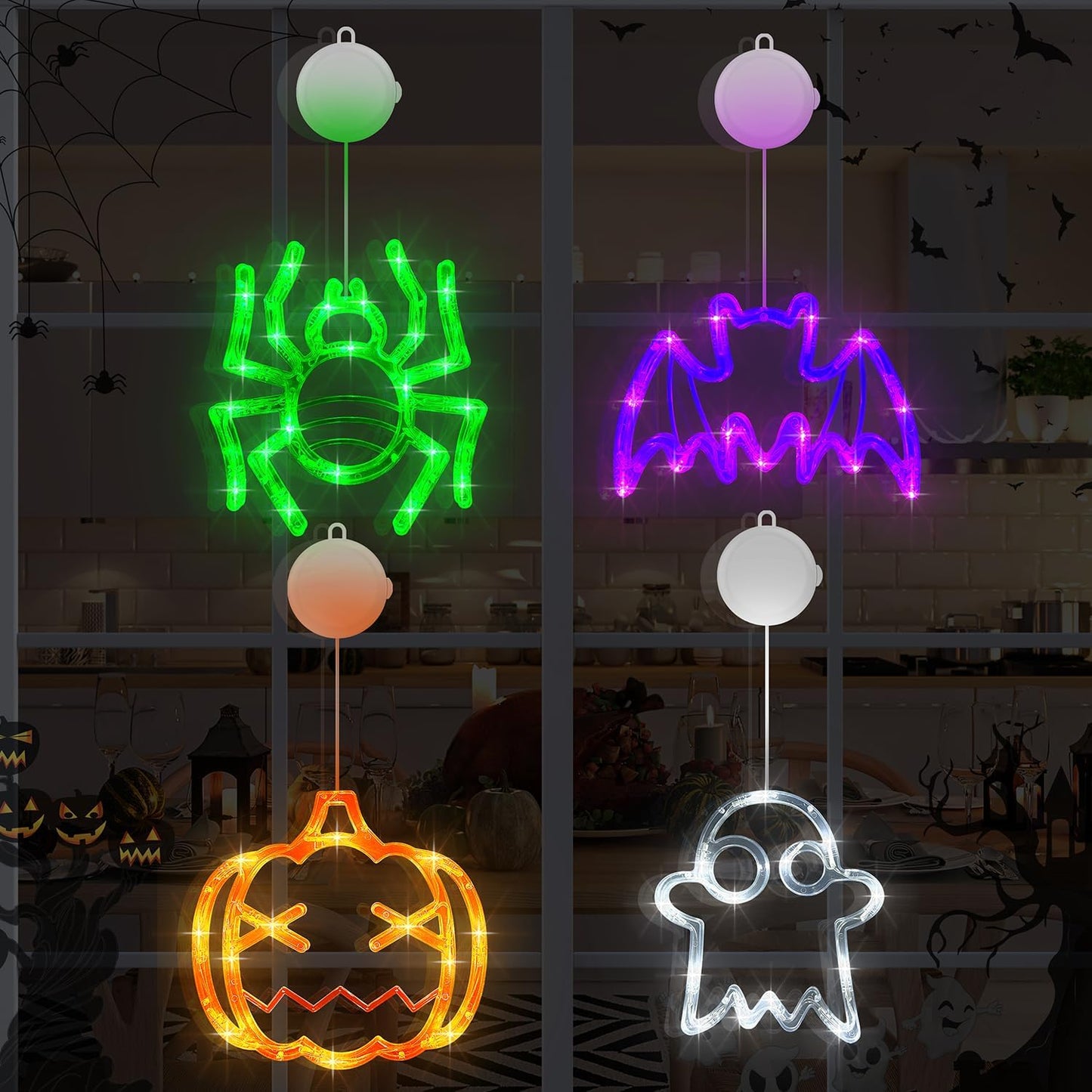 👻Halloween Hot Sale-Halloween Decorations Window Lights with Suction Cup🎃