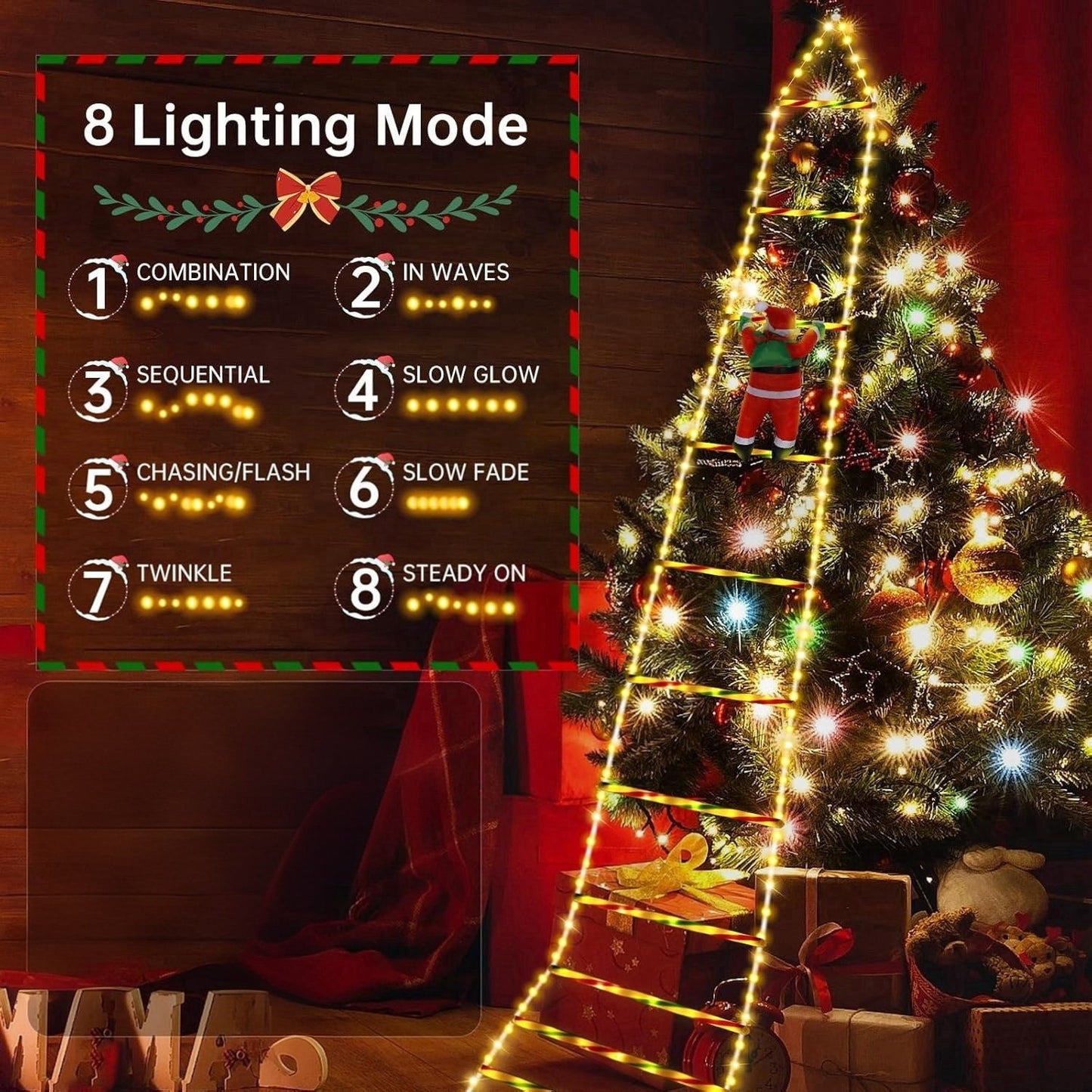🎄2025 Christmas Sales🎅2025 Christmas Santa Climbing Stairs Light