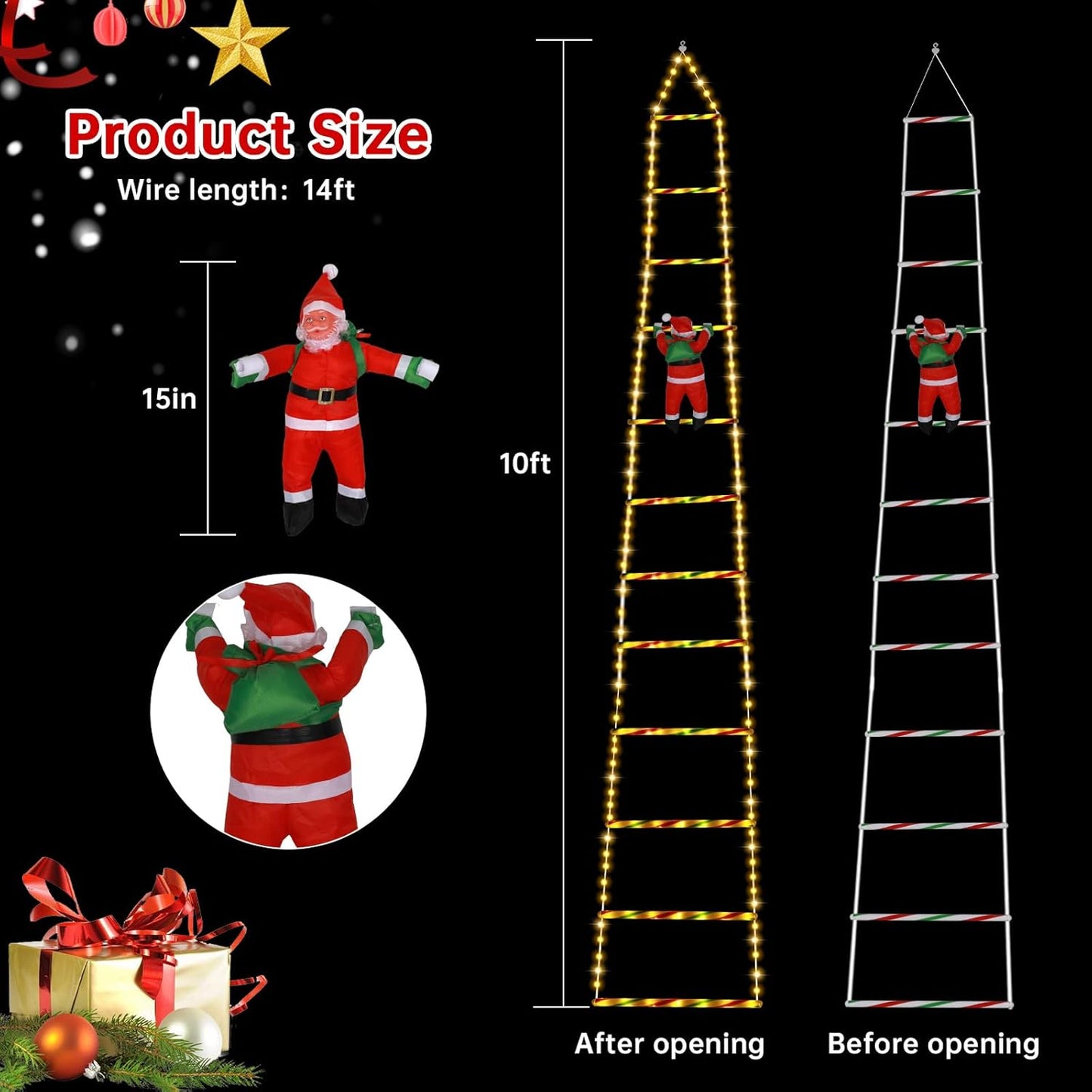 🎄2025 Christmas Sales🎅2025 Christmas Santa Climbing Stairs Light
