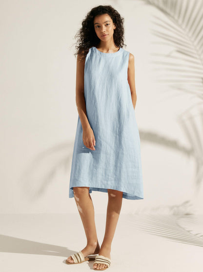 100% Linen Lightweight Sleeveless Dress SIENNA