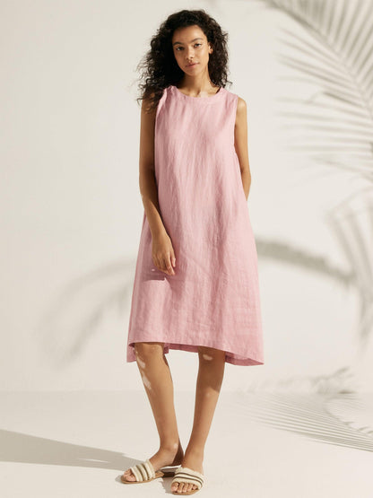 100% Linen Lightweight Sleeveless Dress SIENNA