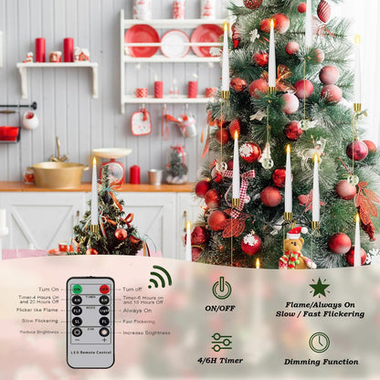 🎄 Crystal Ball/Snowflake Christmas Tree Led Candles💎✨✨
