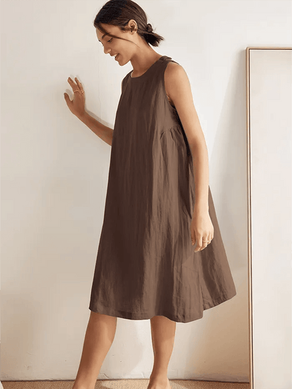 100% Linen Lightweight Sleeveless Dress SIENNA
