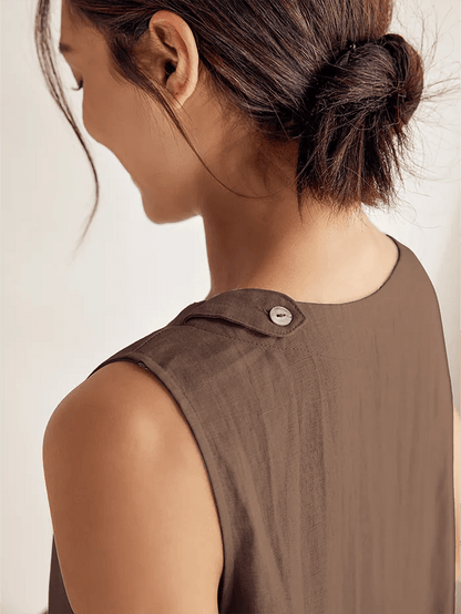 100% Linen Lightweight Sleeveless Dress SIENNA