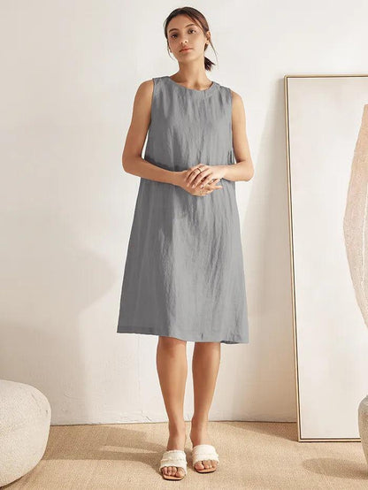 100% Linen Lightweight Sleeveless Dress SIENNA