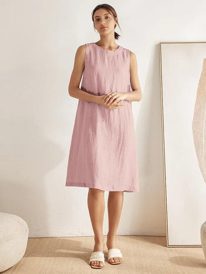 100% Linen Lightweight Sleeveless Dress SIENNA