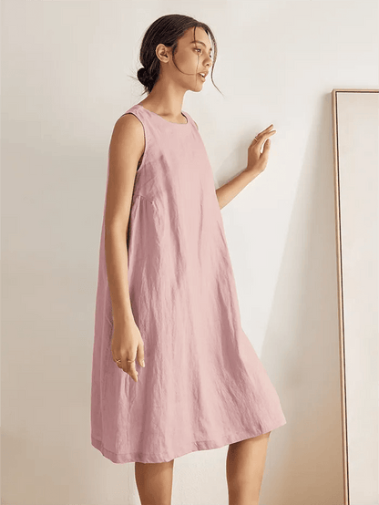 100% Linen Lightweight Sleeveless Dress SIENNA