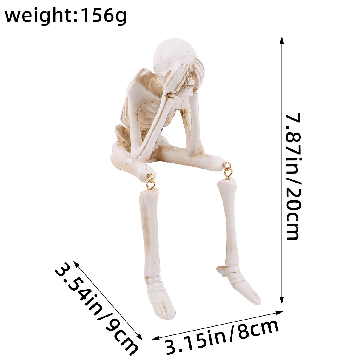 🎃💀 Halloween decoration indoor skeleton statue