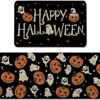 🎃 Washable Non-Slip Halloween Kitchen Rug Sets of 2