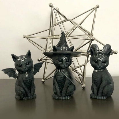 🎃Halloween magic black cat sculpture
