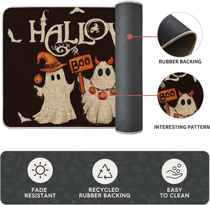 🎃 Washable Non-Slip Halloween Kitchen Rug Sets of 2