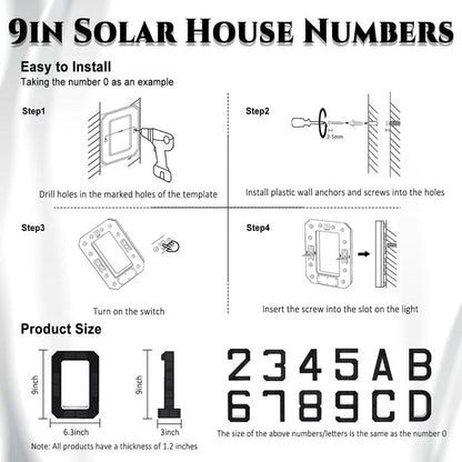 🔥LAST DAY 49% OFF🔥Solar Lighted House Numbers