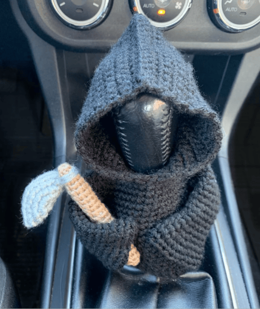 Crochet Reaper Gear shift Hoodie Perfect gift for Halloween🎃