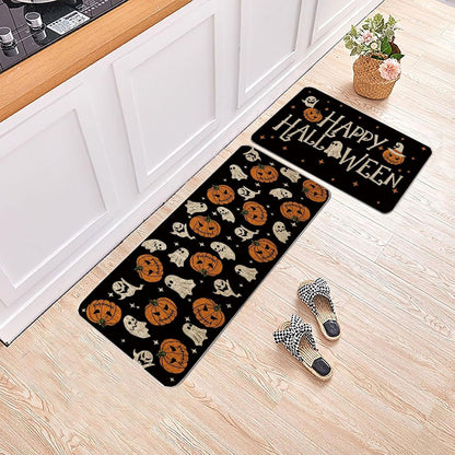 🎃 Washable Non-Slip Halloween Kitchen Rug Sets of 2