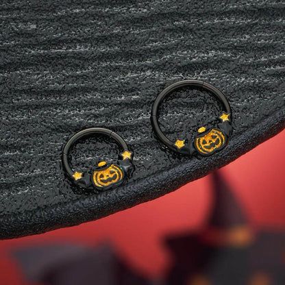 🎃Halloween Decorations🎃 - 16G Wacky Halloween Pumpkin Septum Ring