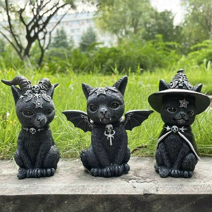🎃Halloween magic black cat sculpture