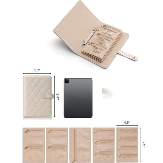 🔥🎄Luxury Leather Portable Jewelry Storage Book