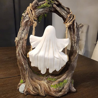 🔥🔥Swinging Ghost on Tree Halloween Decor