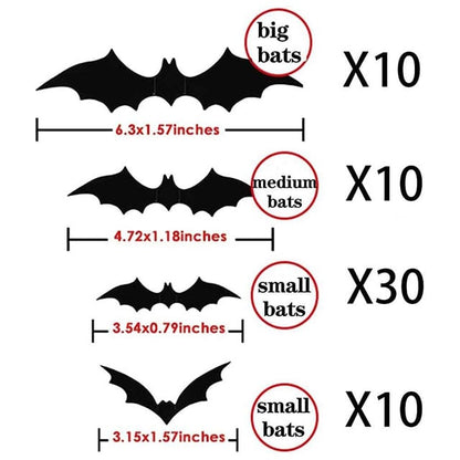 🔥2025 HALLOWEEN SALE - Bat Decoration Stickers🦇