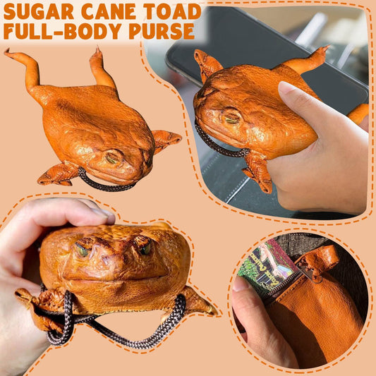 🎃Halloween Decorations🐸Funny Cane Toad Frog Purse