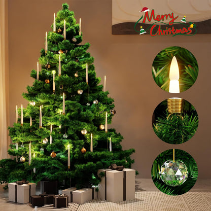 🎄 Crystal Ball/Snowflake Christmas Tree Led Candles💎✨✨
