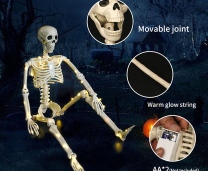 Human Skeleton Scary Bones Poseable Hanging Halloween Prop Party Decorations