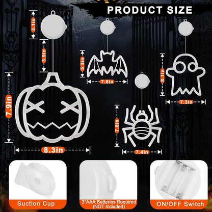👻Halloween Hot Sale-Halloween Decorations Window Lights with Suction Cup🎃