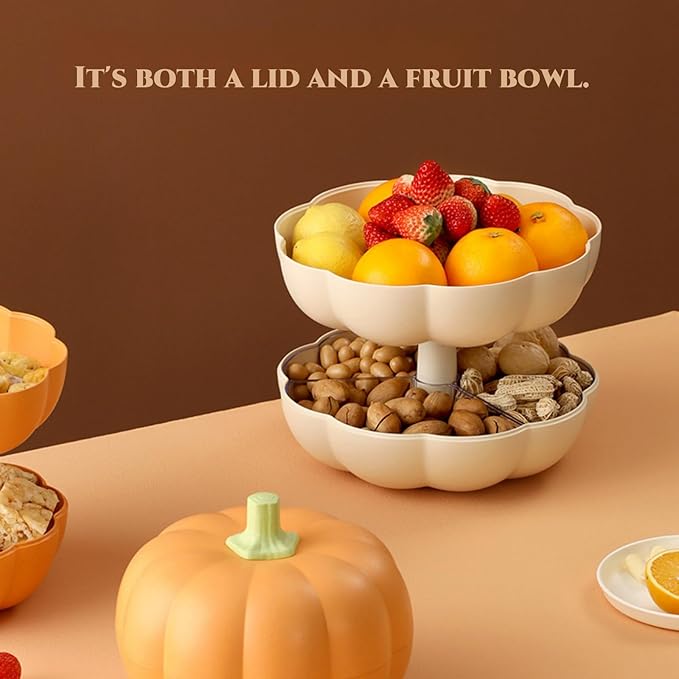 🔥🎃2025 Halloween Sale-Pumpkin Snack Holder, Pumpkin Fruit Plate Creative Candy Box