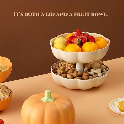 🔥🎃2025 Halloween Sale-Pumpkin Snack Holder, Pumpkin Fruit Plate Creative Candy Box