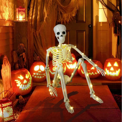 Human Skeleton Scary Bones Poseable Hanging Halloween Prop Party Decorations