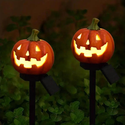 🎃 Solar Powered Pumpkin Shaped Garden Light, 1 Box Outdoor Ground Inserted Light, Halloween Decoration for Yard Lawn, Halloween Decorations, Ornaments