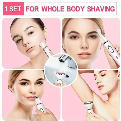Comfort 4 in 1 Electric Lady Shaver, Body Hair Removal Epilator, Cordless Body Beauty Instrument, Gift for Halloween & Christmas, Fall Gift