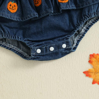 🔥Halloween Sale🔥 Newborn Baby Girl Halloween Romper Outfit