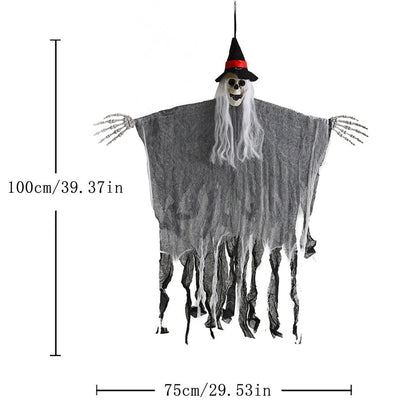 🎃💀Halloween Decoration Props Hooded Skeleton Hanging Ghosts