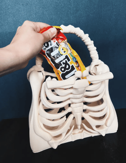 Skeleton Bone Bag - Gothic - Halloween bone purse spooky ribcage bag
