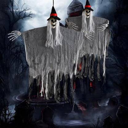 🎃💀Halloween Decoration Props Hooded Skeleton Hanging Ghosts
