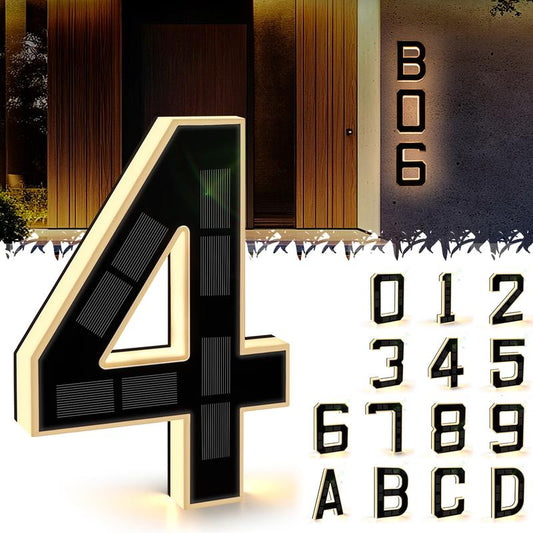 🔥LAST DAY 49% OFF🔥Solar Lighted House Numbers