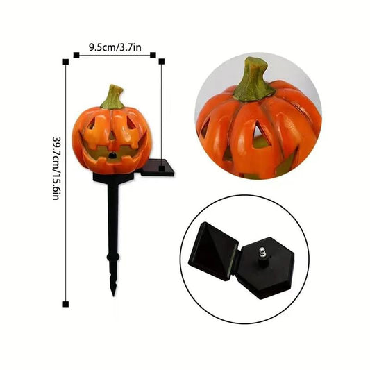 🎃 Solar Powered Pumpkin Shaped Garden Light, 1 Box Outdoor Ground Inserted Light, Halloween Decoration for Yard Lawn, Halloween Decorations, Ornaments
