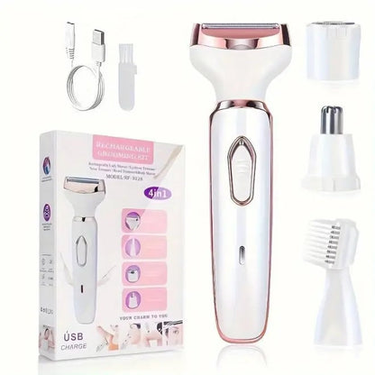 Comfort 4 in 1 Electric Lady Shaver, Body Hair Removal Epilator, Cordless Body Beauty Instrument, Gift for Halloween & Christmas, Fall Gift