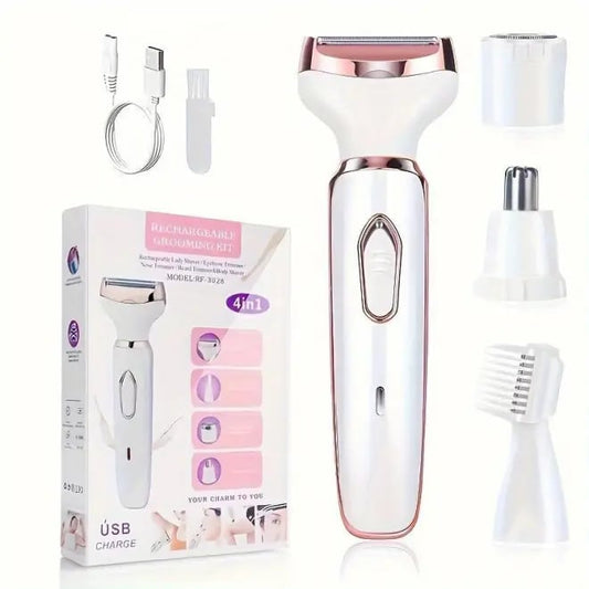 Comfort 4 in 1 Electric Lady Shaver, Body Hair Removal Epilator, Cordless Body Beauty Instrument, Gift for Halloween & Christmas, Fall Gift
