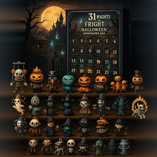 🎃31 Nights of Fright – Halloween Countdown Box with Figurines🎁Buy 2 Free Shipping