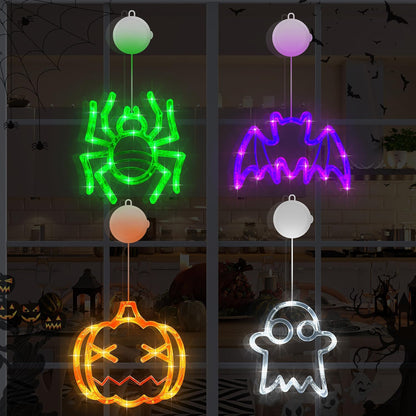 👻Halloween Hot Sale-Halloween Decorations Window Lights with Suction Cup🎃