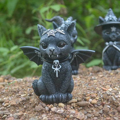 🎃Halloween magic black cat sculpture